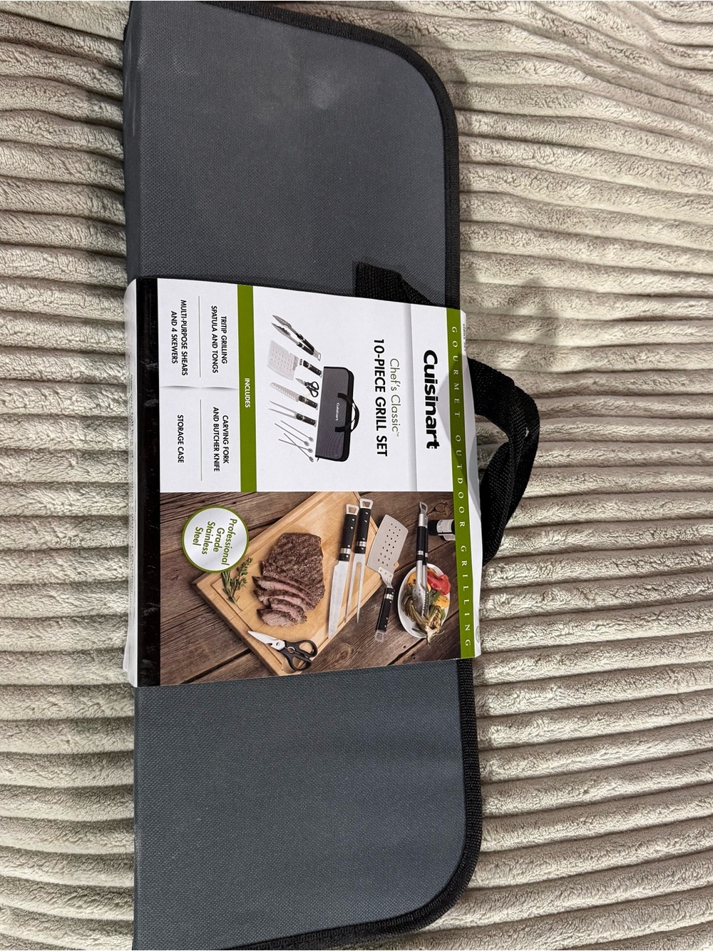 Cuisinart Black and Silver 10-Piece Grill Set with Case